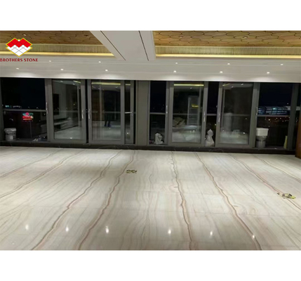 تصميم الفندق الحديث النمط الشفافة الرخامية البيضاء اليشمية للجدار والطابق