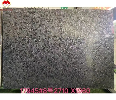 أرضية الحائط الحجرية الكوارتزيتية السوداء الملمعة لـ فيرسايس طاولات المطبخ الرمادية الداكنة الغرور