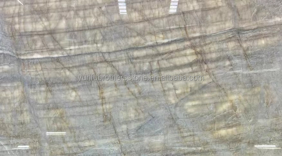 الكريستال الطبيعي البرازيلي الكوارتزيت الحجر الخفيف البيج تاج محل الرخام لأعلى الطاولات 18 ملم