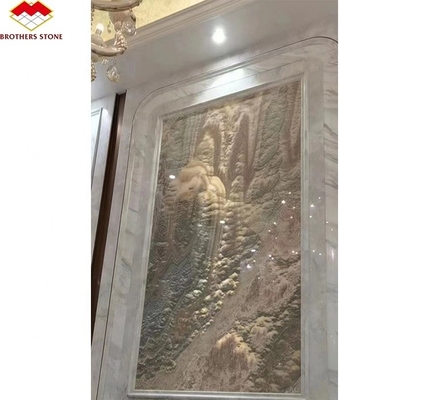 حجر الأنيكس الشفاف الملمع التصميم الحديث للضوء الخلفي الطبيعي حبر الزهري الرخام اللون الكبير