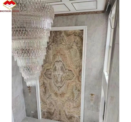 حجر الأنيكس الشفاف الملمع التصميم الحديث للضوء الخلفي الطبيعي حبر الزهري الرخام اللون الكبير