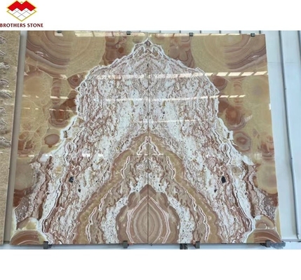 التصميم الحديث الملمع من الرخام البنكي البلاط المخصص مضاء بالخلفية الحمراء التنين الجدار الجدي