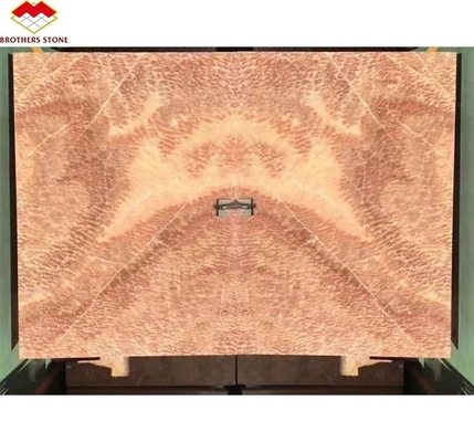 التصميم الحديث الملمع من الرخام البنكي البلاط المخصص مضاء بالخلفية الحمراء التنين الجدار الجدي