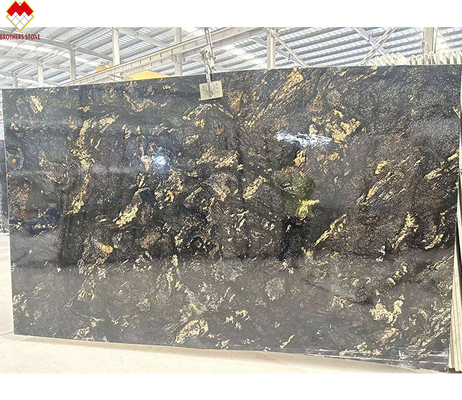 الذهب الأسود الملمع الفاخر العروق الحجر الكوارتزيت البرازيل الطبيعي الكوني الجرانيت الأسود الغرور المطبخ العلوي الحمام الفيلات