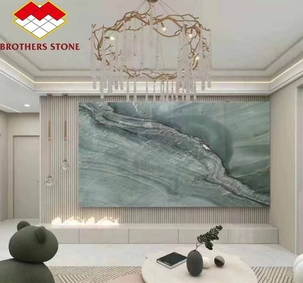 طاولة طعام فندقية حديثة مع سطح رخام أخضر مطلي و تصميم رسمي مخصص