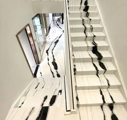 السلالم المدارية من الحجر الطبيعي مع ضوء LED وتصميم مضاد للنزلق