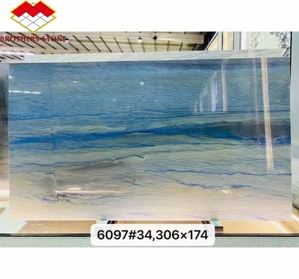 بيع مباشر منقحة أزرق الإمبراطورية شرائح الأزرق السماء الكوارتزيت الكبرى ضوء السحاب البلاط الرخام