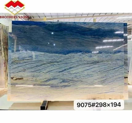 بيع مباشر منقحة أزرق الإمبراطورية شرائح الأزرق السماء الكوارتزيت الكبرى ضوء السحاب البلاط الرخام