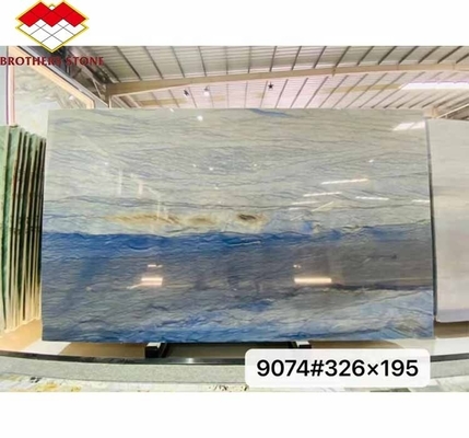 بيع مباشر منقحة أزرق الإمبراطورية شرائح الأزرق السماء الكوارتزيت الكبرى ضوء السحاب البلاط الرخام
