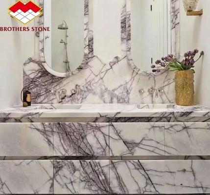 حمام حمام مرمر ملمع عطري للثلوج الخوخ الحجر المقطوعة إلى الحجم للفندق غرفة المعيشة