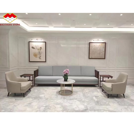 أسطوانة حائطية من الحجر الملمع من الرخام البيضاء Thassos Big Slab لتصميم الفنادق الحديثة