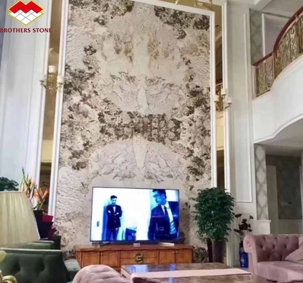 الحائط الداخلي المقطوع إلى الحجم المزخرف جبل الثلج الفضة الثعلب الحجر الرخام في الانتهاء الملمع