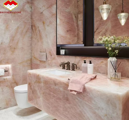 الصفيحة الكبيرة المزينة من حجر الرخام الكريستالو لتصميم حوض الاستحمام الفاخر الحديث