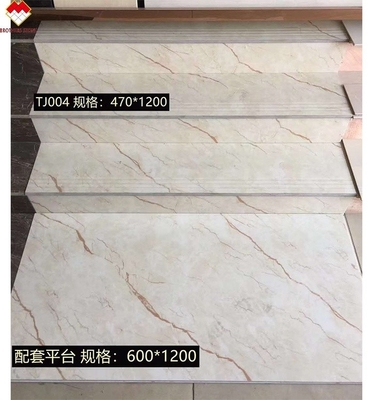بلاط أرضية من السيراميك الملمع الزجاجي الأسعار الرخيصة كامل الجسم 1200 * 470mm بلاط الدرج البورسلين في الصين