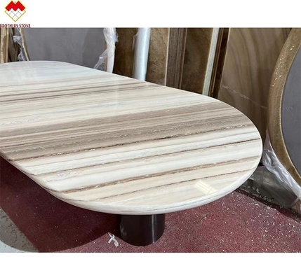 طاولة باليساندرو الزرقاء الرخامية طاولة طعام حديثة مع رسومات وحجم 180 * 90 سم