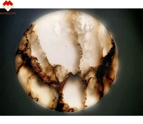 أدوات الطاولة الملمعة مع 18 20mm Lumi Stone Onyx Mat كؤوس الشاي و Onyx Marble Coasters