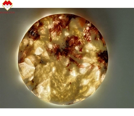 أدوات الطاولة الملمعة مع 18 20mm Lumi Stone Onyx Mat كؤوس الشاي و Onyx Marble Coasters