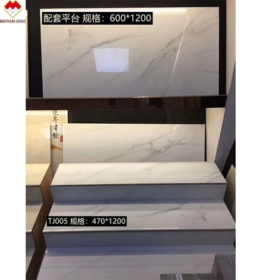 بلاط أرضية من السيراميك الملمع الزجاجي الأسعار الرخيصة كامل الجسم 1200 * 470mm بلاط الدرج البورسلين في الصين