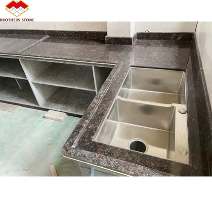 بارك الحديقة الحديثة البريطانية البني الجرانيت الحجر الملمع السطح لمصمم الطاولة المطبخ
