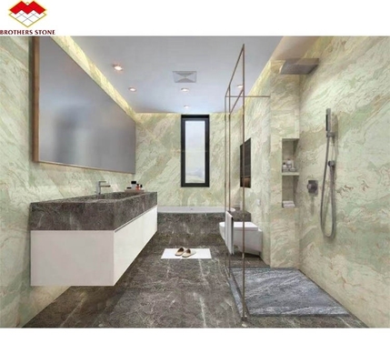 أسلوب التصميم الحديث الحجر الرخامى الكبير النيج الاخضر النيج النيكس للحائط والطاولة الحمام