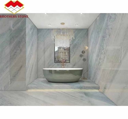 قم بتحديث قاعة السلالم المعيشية الخاصة بك مع 20 ملم Blue Ice Onyx Stone Veneer و Backlight