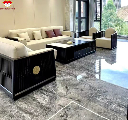 التصميم الجرافيكي الحجر الطبيعي الايطالي الفضة الشعير الرخامية الأرضية البلاط لغرفة المعيشة