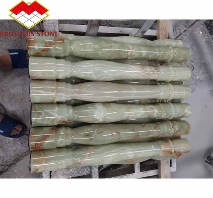 عقدة الرخام الأنيكس البيضاء والخضراء للدرج عمود الرصيف الملمع الحديث