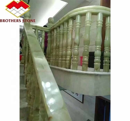 عقدة الرخام الأنيكس البيضاء والخضراء للدرج عمود الرصيف الملمع الحديث