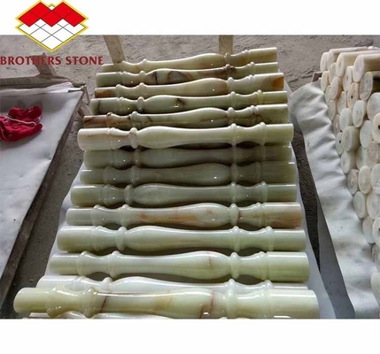 عقدة الرخام الأنيكس البيضاء والخضراء للدرج عمود الرصيف الملمع الحديث