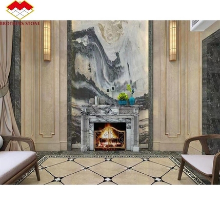المعاصرة المصنوعة يدويًا ميني عباءة الفن النحت القوس الفرنسي نيويورك الرخام الداخلي العطرية الثلج الخيزران الموقد المحيط