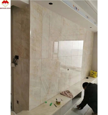 بلاط الأونيكس الأبيض مضاء بالخلفية للجدار والطابق الشفاف الكريستالي الرخام الأبيض اللوح الكبير