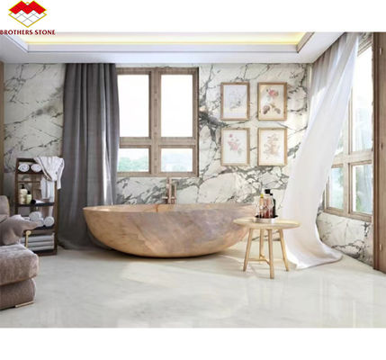 أسلوب التصميم الحديث الحجر الفاخر النهر الثلجي ألواح الرخام للتصميم الداخلي