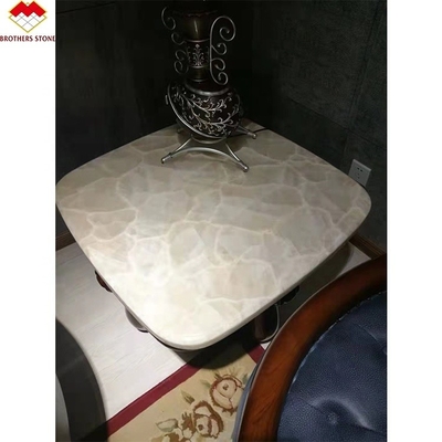 اللوحات الرملية الطبيعية الشفافة من العصر الجليدي الأونيكس للجدران المضيئة بالضوء الخلفي