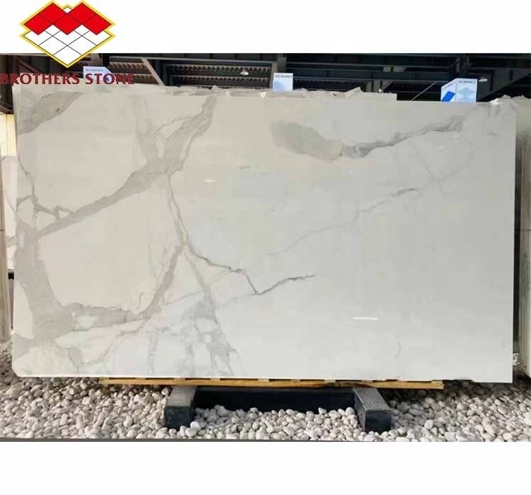 ديكور المنزل الحالي بطن السمك الحجرية الرخامية البيضاء ألواح الحجارة لغرفة المعيشة وأبلاط الأرض