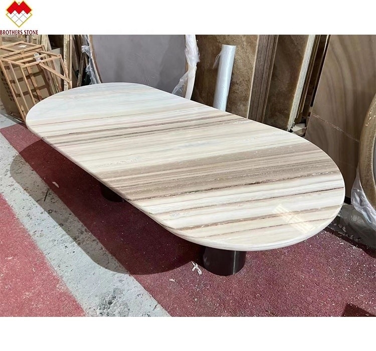 طاولة باليساندرو الزرقاء الرخامية طاولة طعام حديثة مع رسومات وحجم 180 * 90 سم